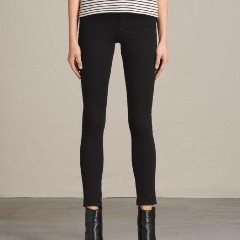 All Saints • Jewel Skinny Taper Black Jeans